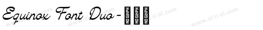Equinox Font Duo字体转换